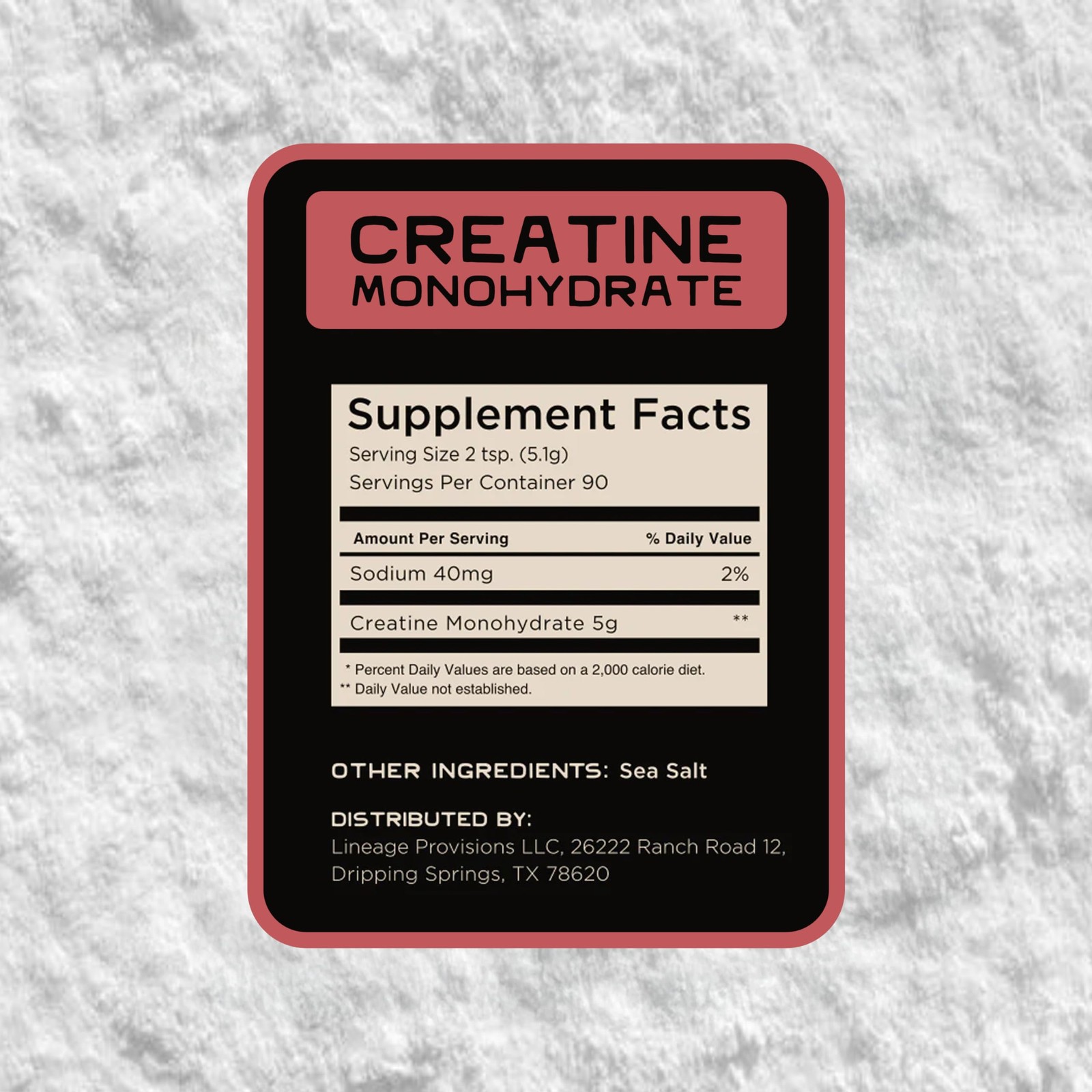 Lineage Provisions Micronized Creatine Monohydrate 1.03 Pound (Pack of 1)