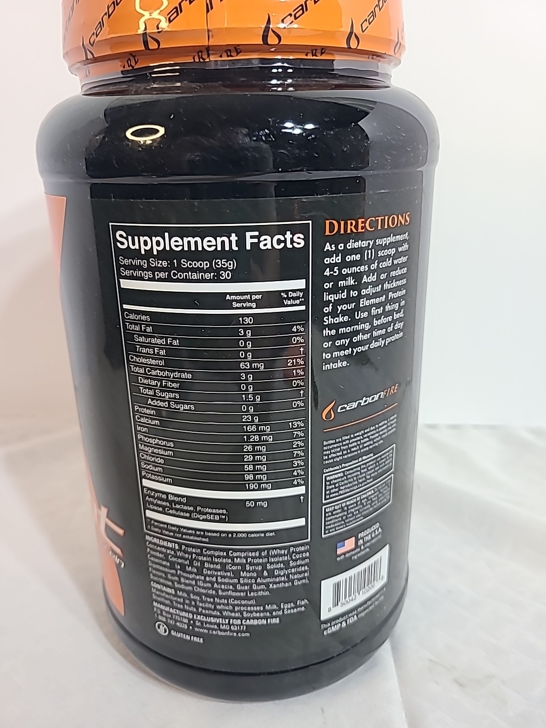 ELEMENT PROTEIN CHOCOLATE LAVA CAKE 2.31 LB Slow Digesting Ex. 7/27