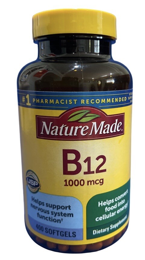 Nature Made Vitamin Supplement B12 1000mcg. 400 Softgels