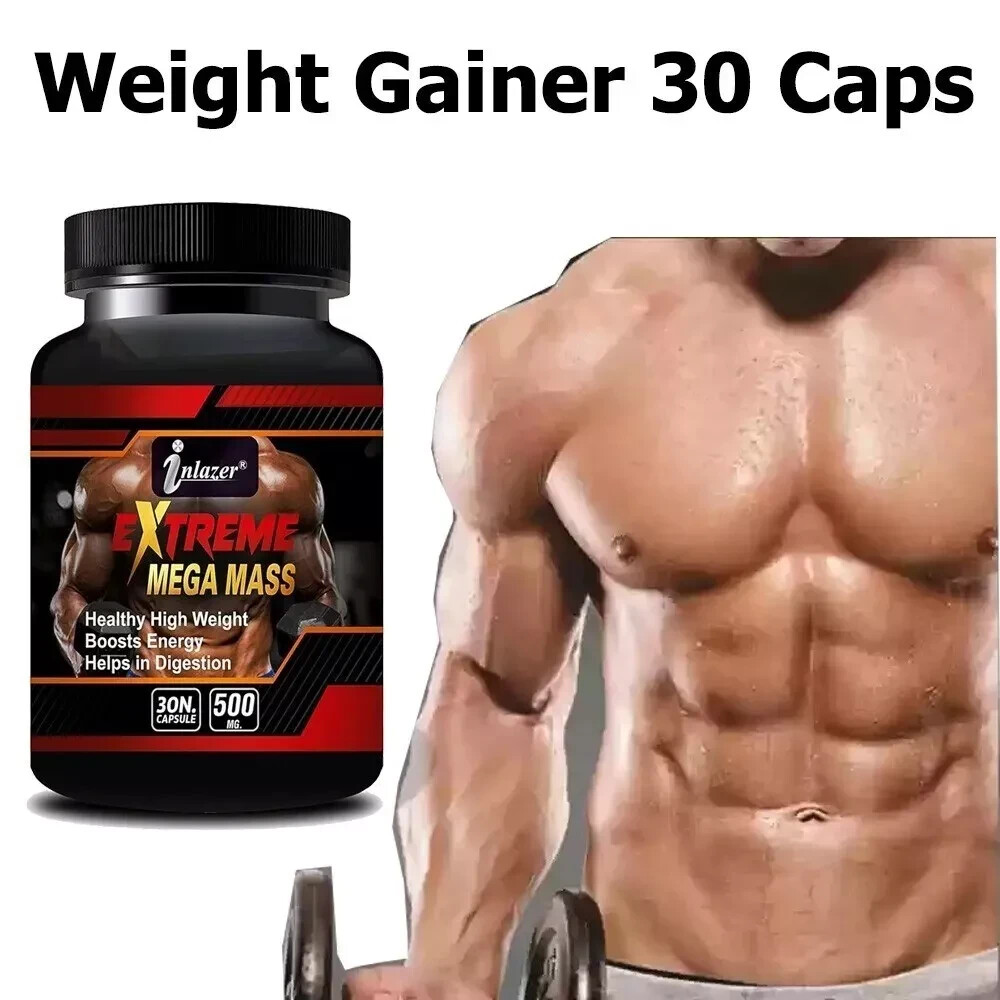 *Strongest* Legal Muscle Gainer Booster Supplement Mass Weight Gainer 30 Pills