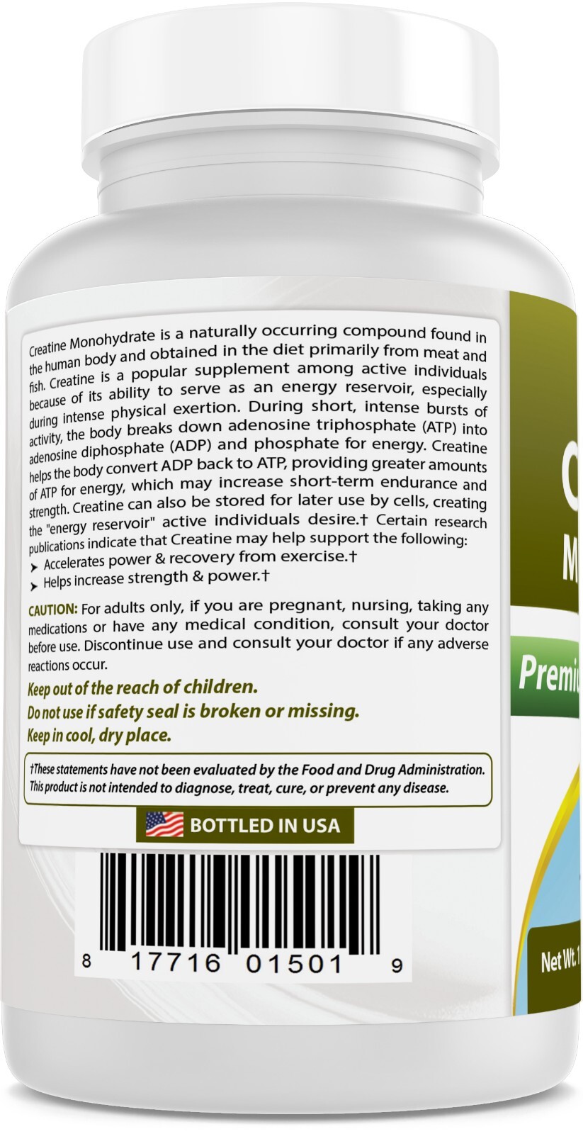 Best Naturals Creatine Monohydrate 1 Lb Powder