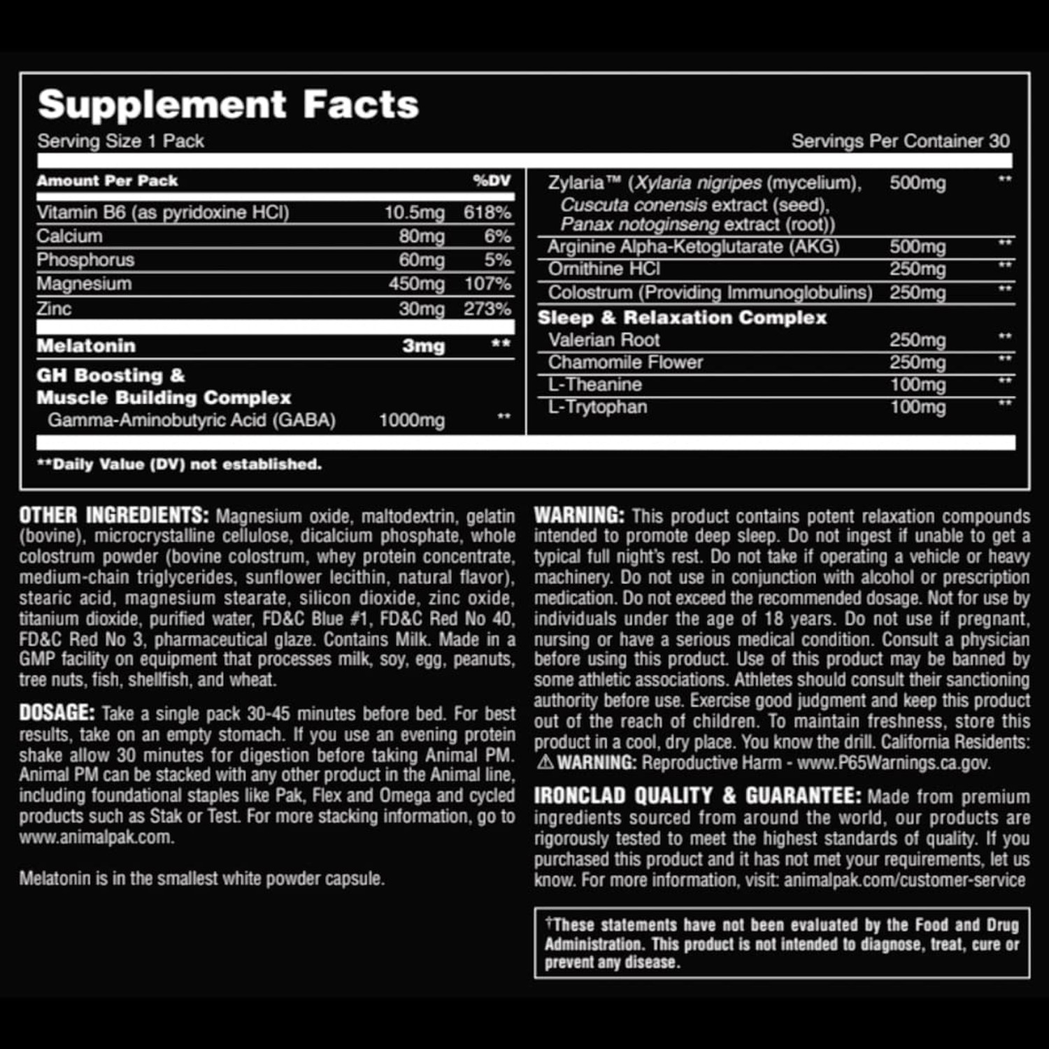 Animal PM – Sleep Aid for Adults Non-Habit Forming Relaxation Enhancer and Mo…