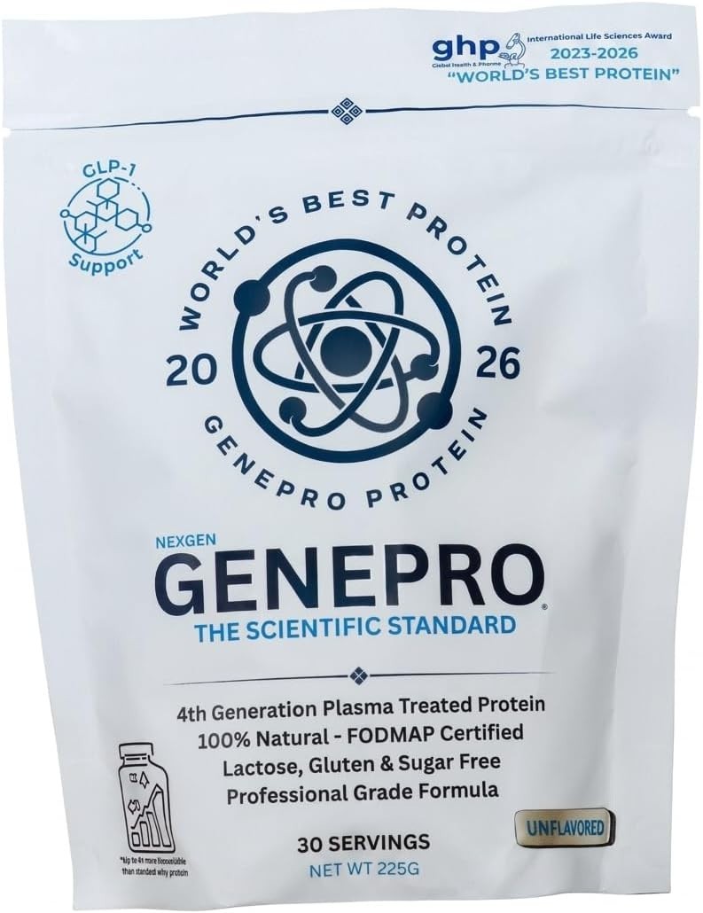 GENEPRO GEN. 3 Unflavored Protein Powder – (3rd Generation, 30 Servings)