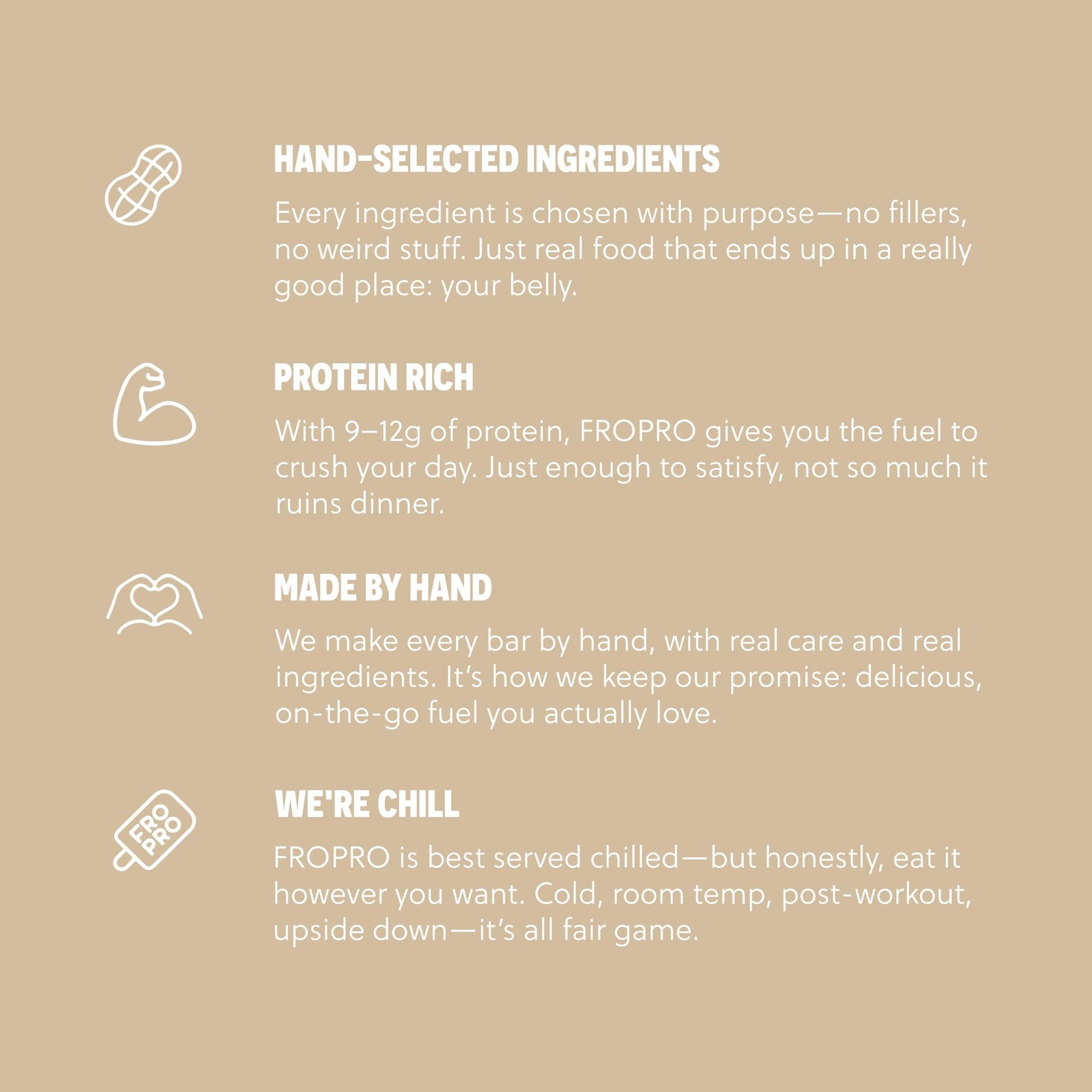 Fro Pro Plant Protein Snack Bars One Bite Crave-Worthy Taste
