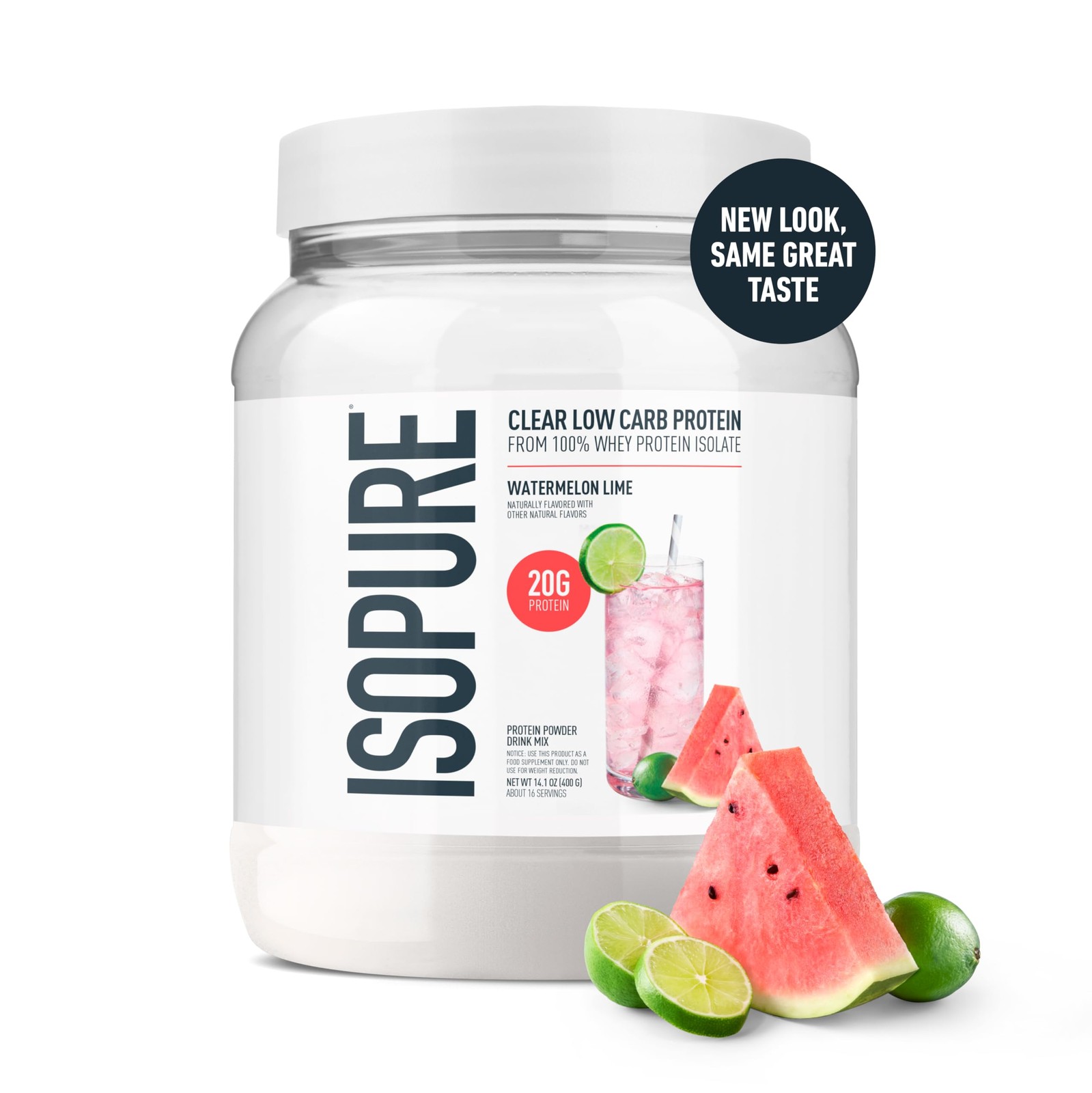 Isopure Clear Whey Isolate Protein Powder Lactose Gluten Naturally Flavored