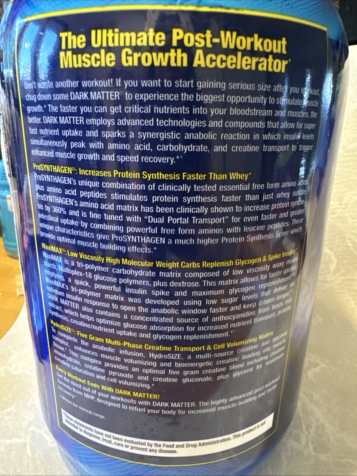 MHP Dark Matter Post Workout,muscle GrowthAcceleratorw Fruit Punch 3.44lbs