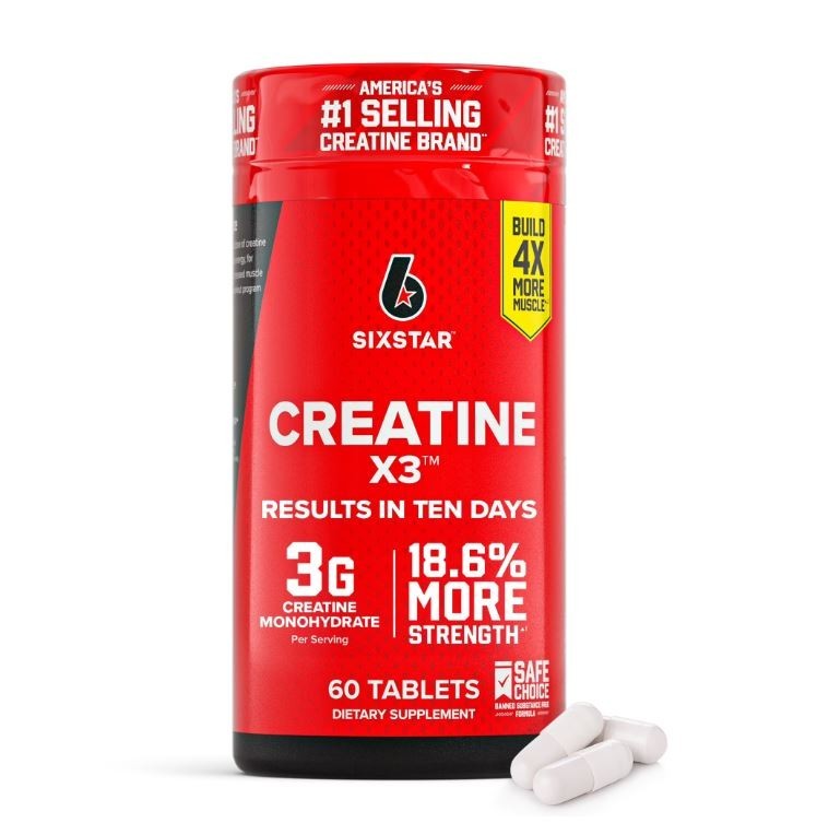 Six Star Pro Nutrition Creatine Caplets, 60 Count