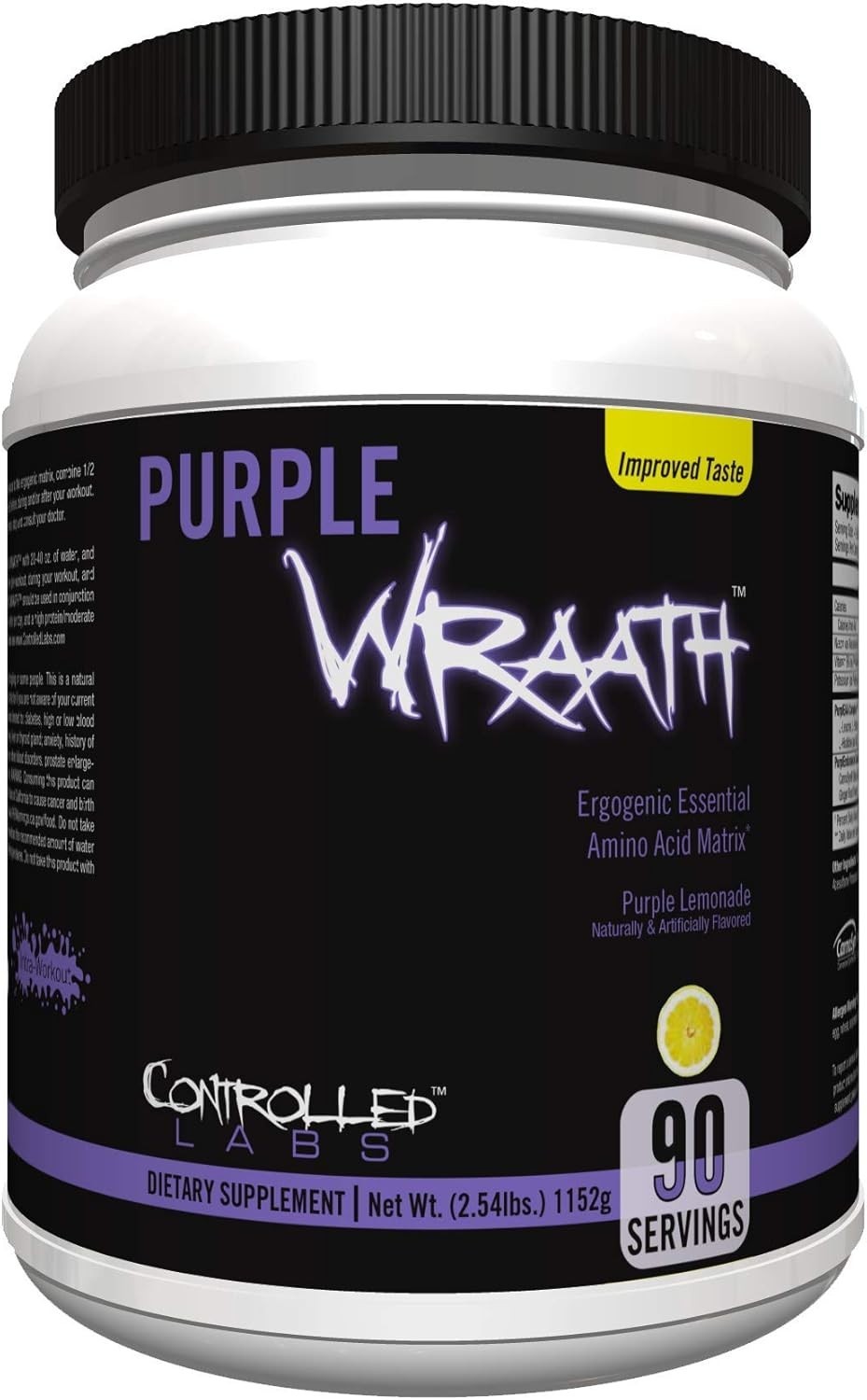 Purple Wraath Intra Workout Powder for Endurance – 90 Servings Lemonade