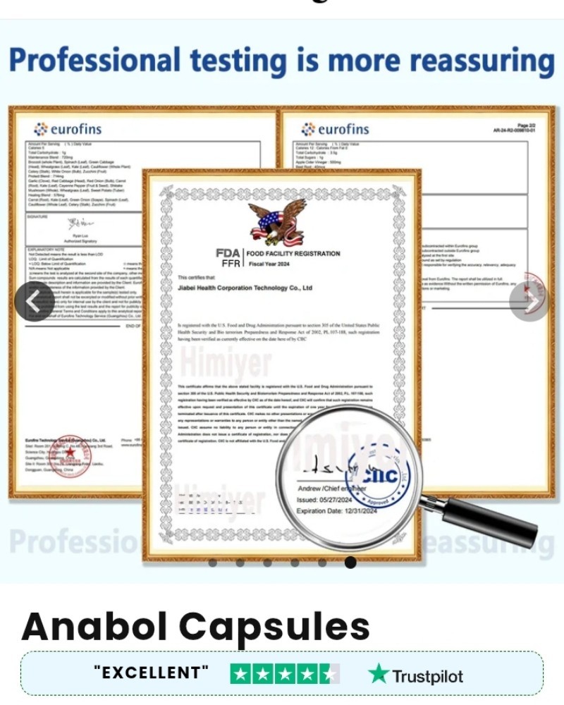 Anabol Hardcore Muscle Builder Mental Clarity 2 Pack Made In the USA FDA