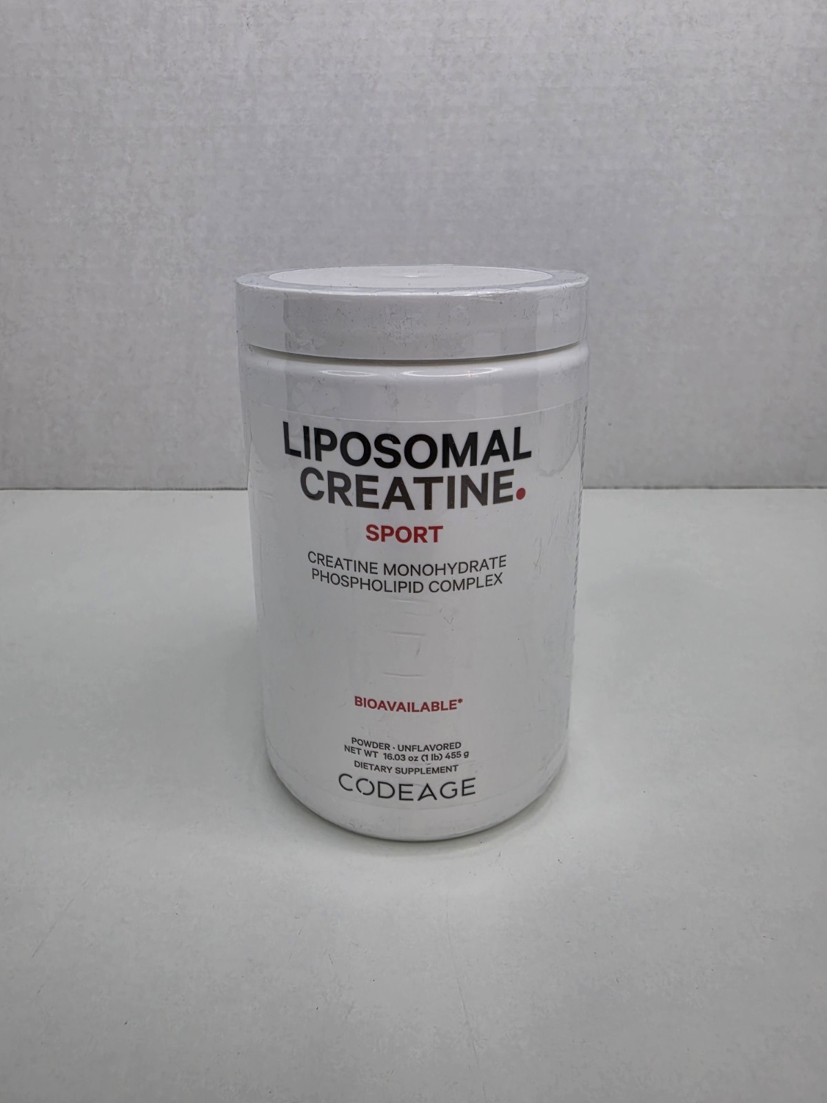 Codeage Centurion Liposomal Creatine Monohydrate Powder Unflavored 1 lb 455g