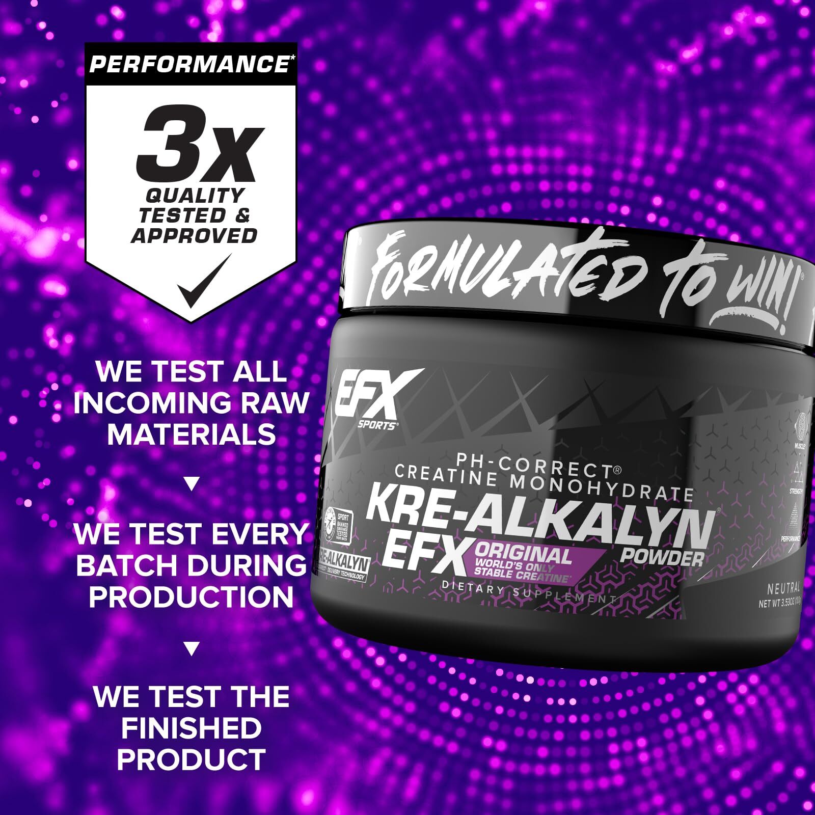 Kre Alkalyn EFX Creatine Monohydrate 66 Servings pH Correct Nutritional Suppl…