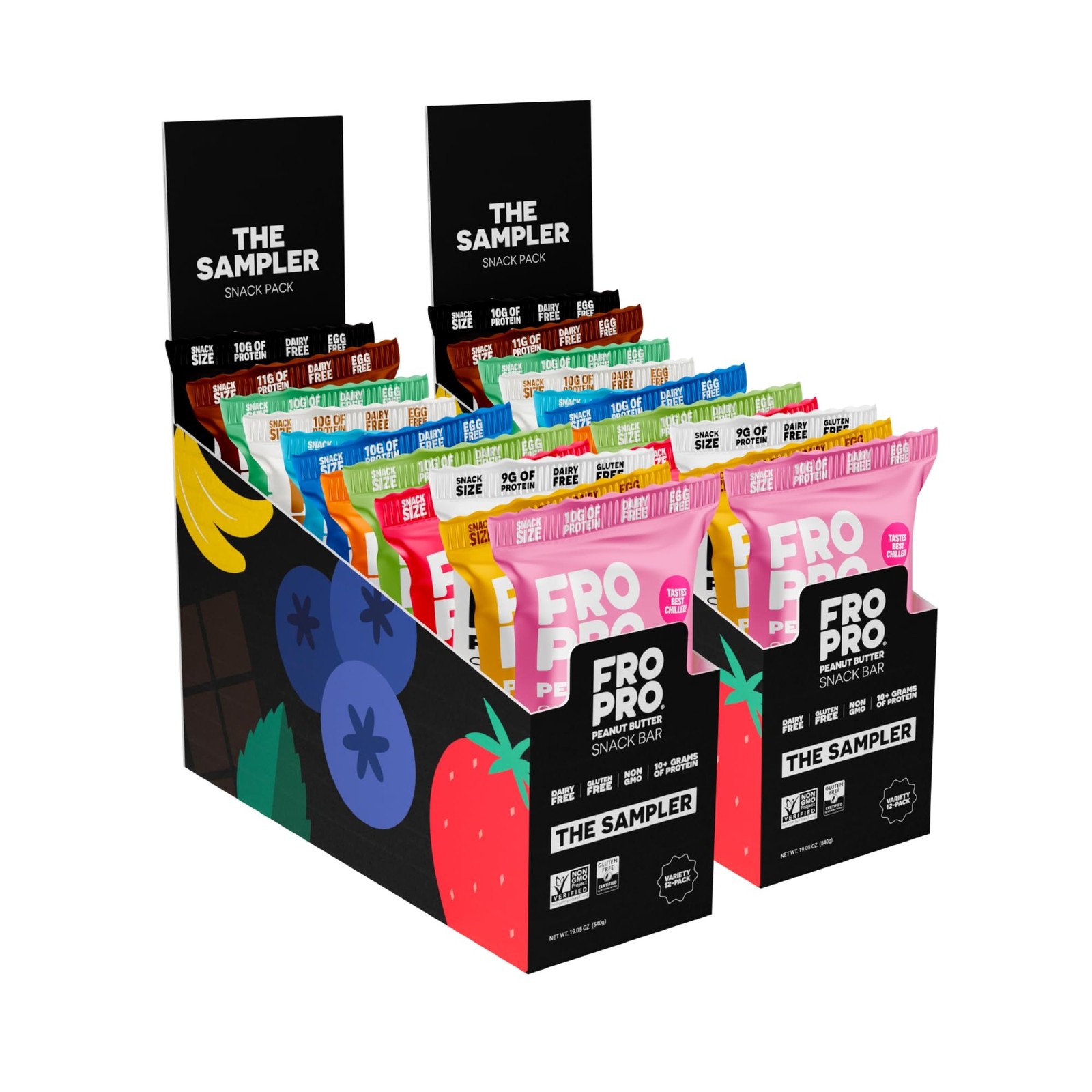 Fro Pro Plant Protein Snack Bars One Bite Crave-Worthy Taste