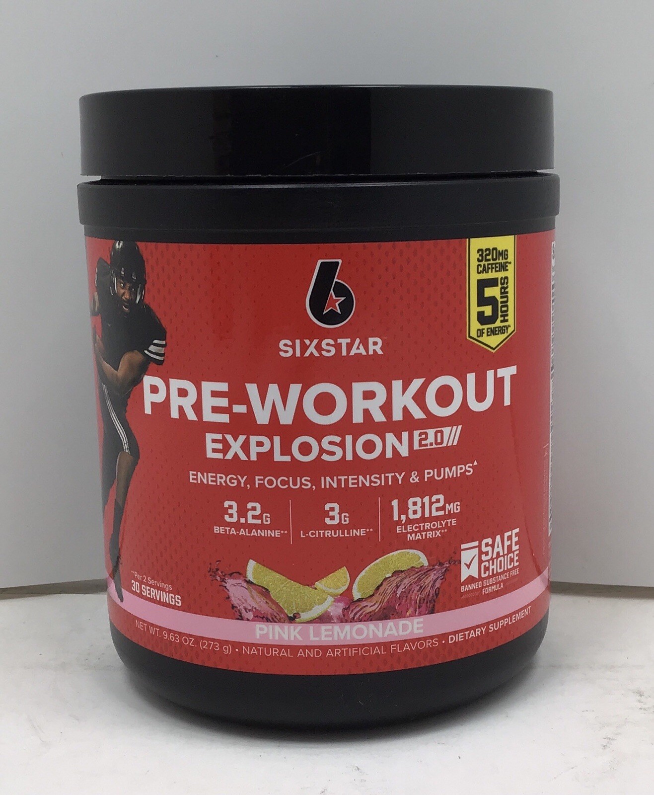 2X SIXSTAR PRE-WORKOUT EXPLOSION PINK LEMONADE 30 SERVINGS EACH EXP 01/2027+