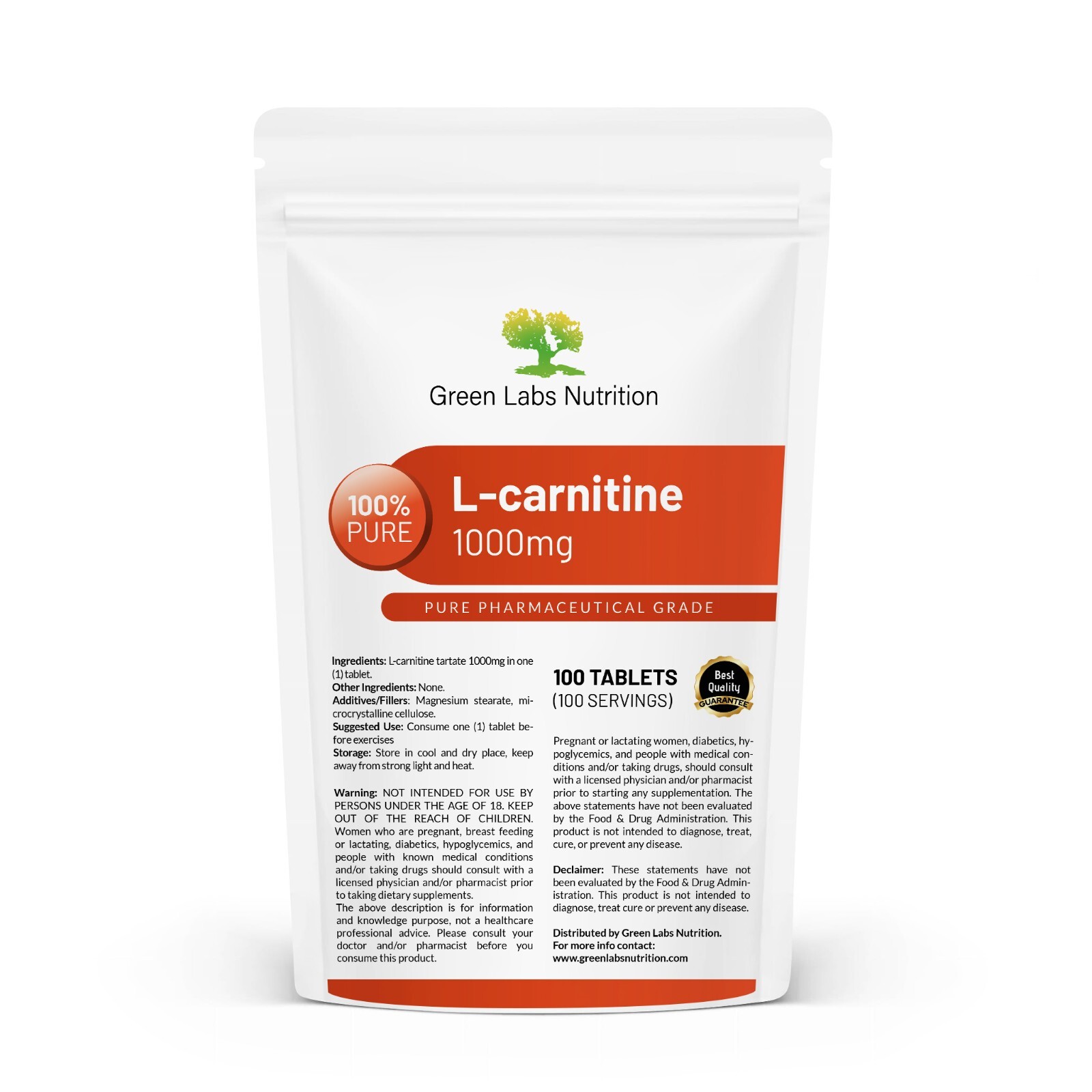 L-Carnitine 1000mg tablets Strong Fat Burner Weight Loss Antioxidant