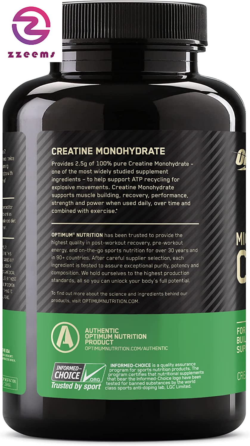 Micronized Creatine Monohydrate Capsules, Keto Friendly, 2500Mg, 100 Capsules