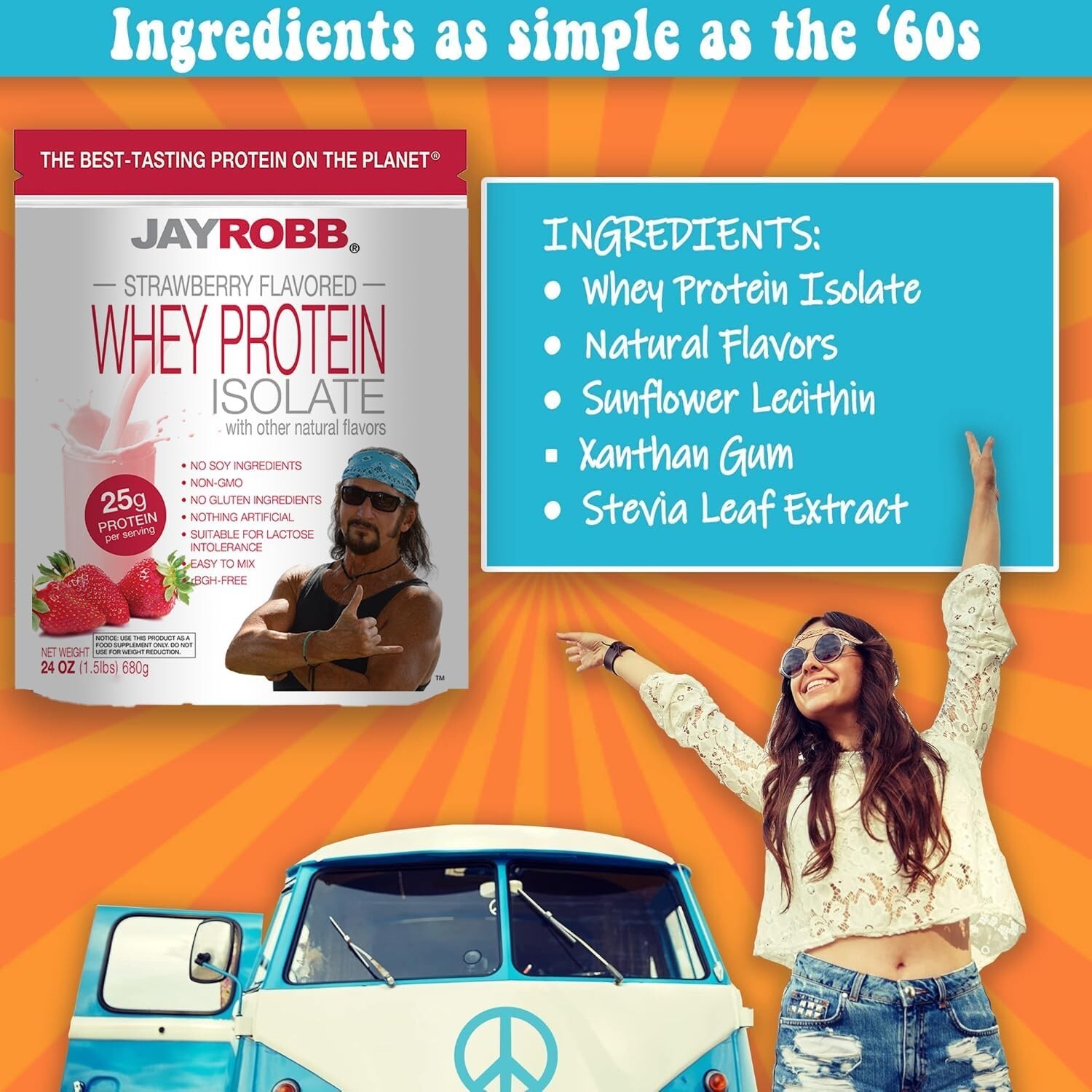 Jay Robb Whey Isolate Protein Powder – Keto, Low Carb, Gluten Free
