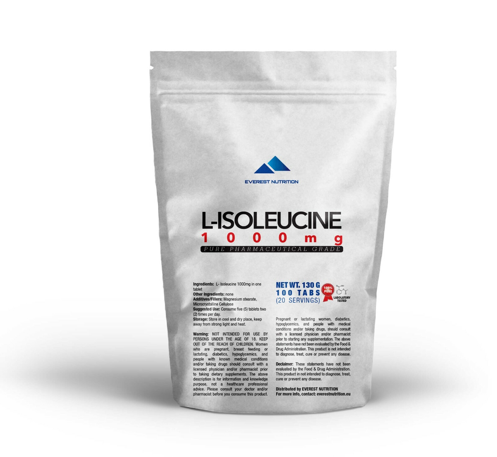 L-Isoleucine 1000mg Tablets Amino Acids BCAA ANTICATABOLIC