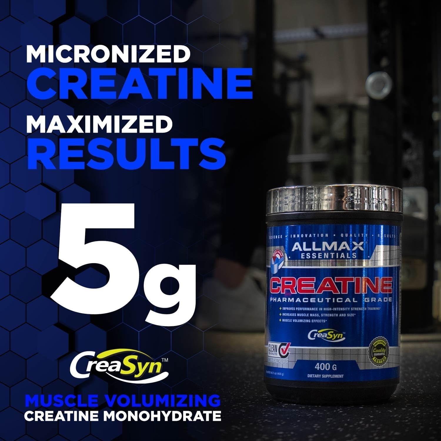 Micronized Creatine Powder – Unflavored & Clean Supplement | 200 Servings, 1000g
