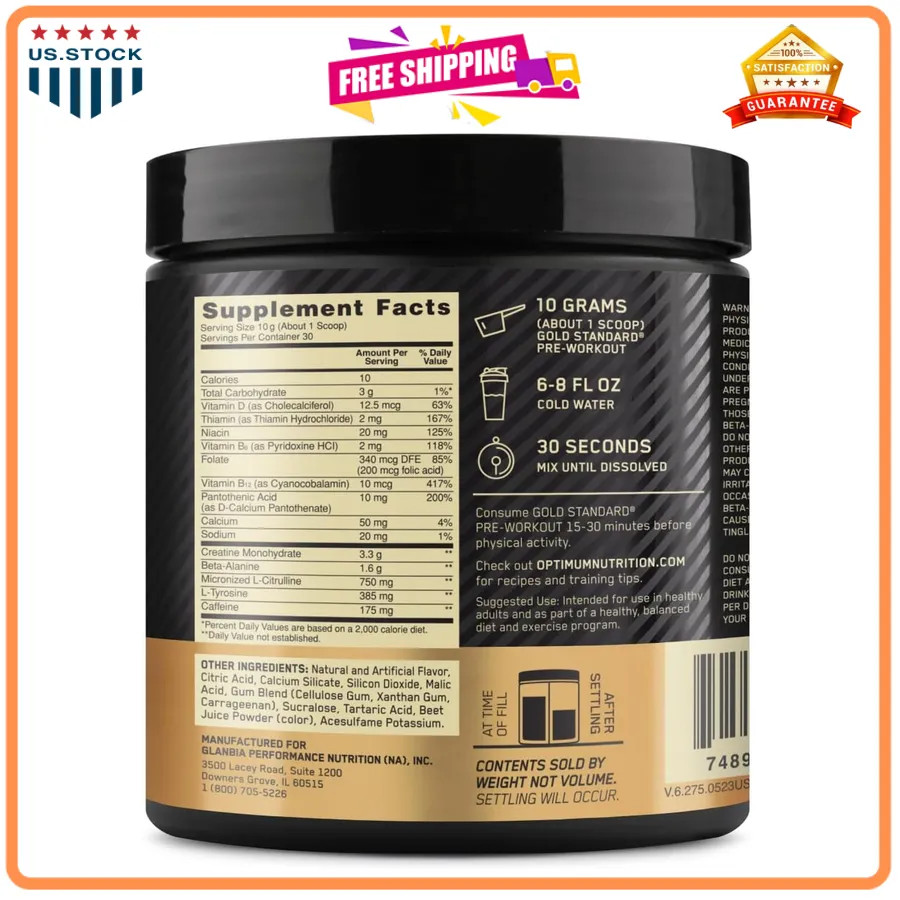 Optimum Nutrition Gold Standard Pre-Workout Watermelon Candy 30 Servings