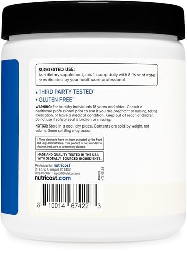 Essential Amino Acids Powder – 30 Servings, Unflavored, Non-GMO, Gluten Free, Ve