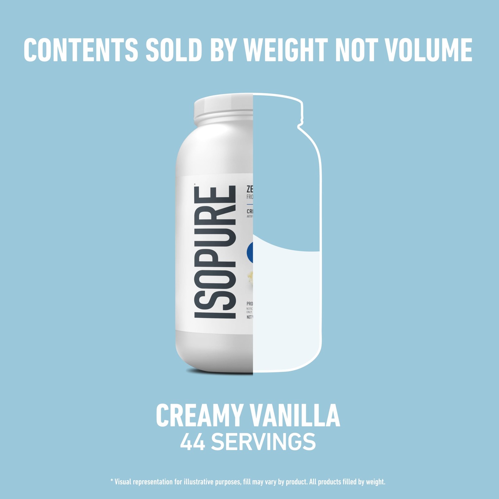 Isopure Zero Carb 100% Pure Whey Isolate Protein Powder, Lactose Free, Gluten…