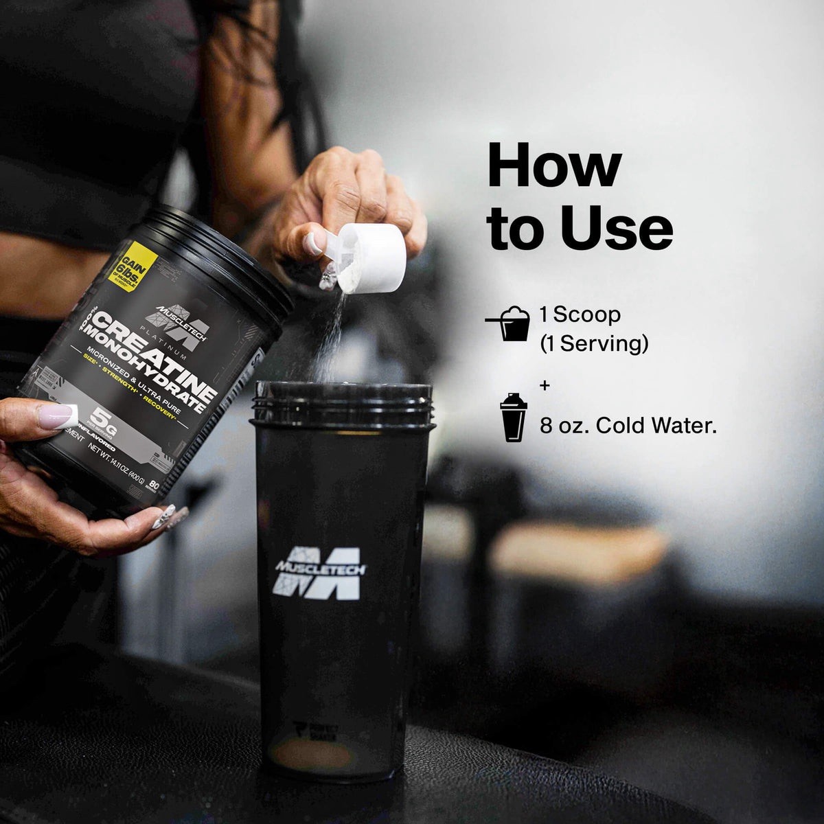 MuscleTech Platinum Creatine Monohydrate Micronized & Ultra Pure / Men & Women