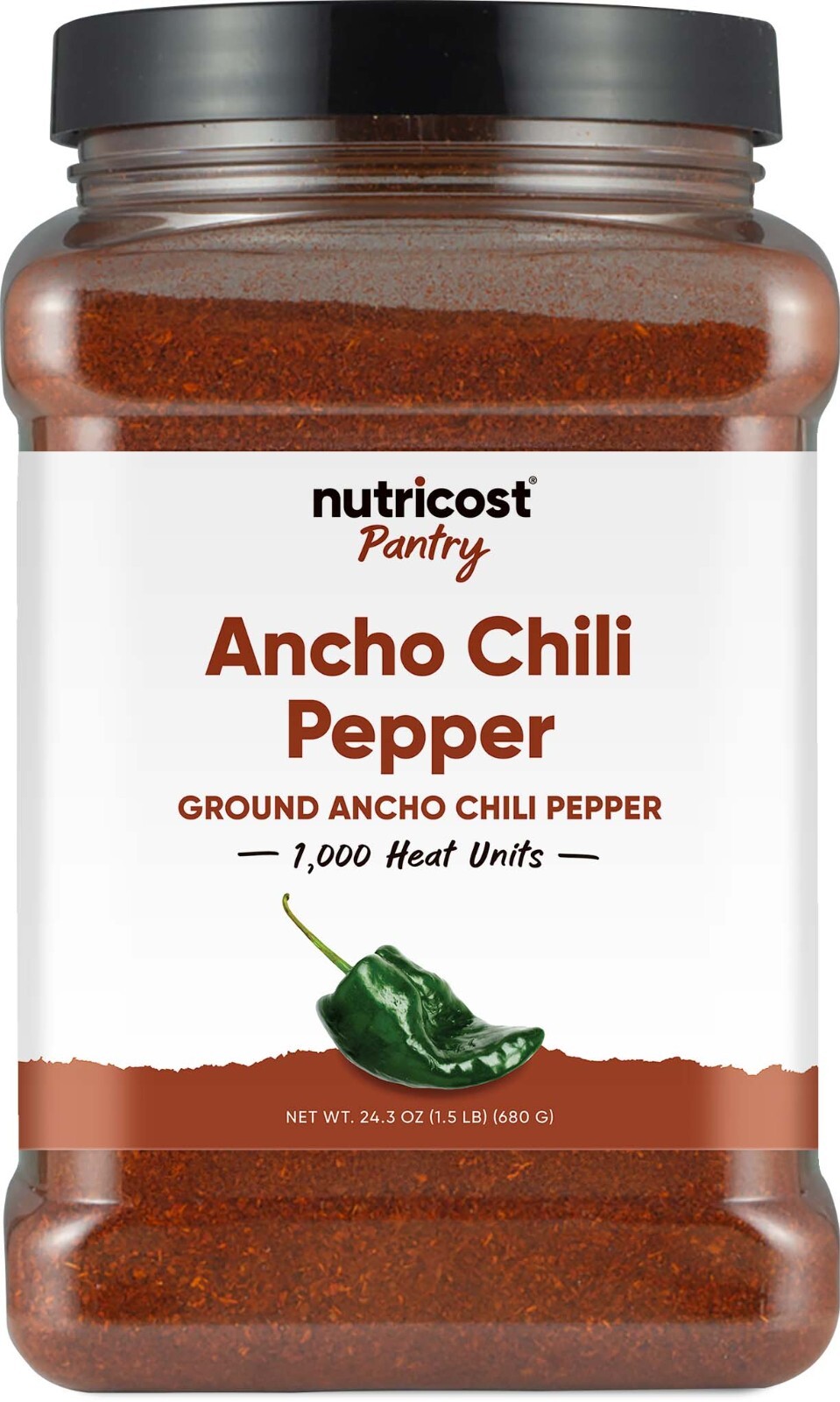 Nutricost Ancho Chili Pepper (1.5 LB) 1000 heat units – Vegan, Gluten-Free