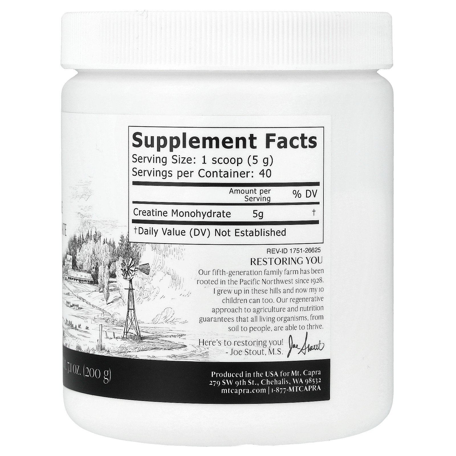 Creatine Monohydrate, 7.1 oz (200 g)