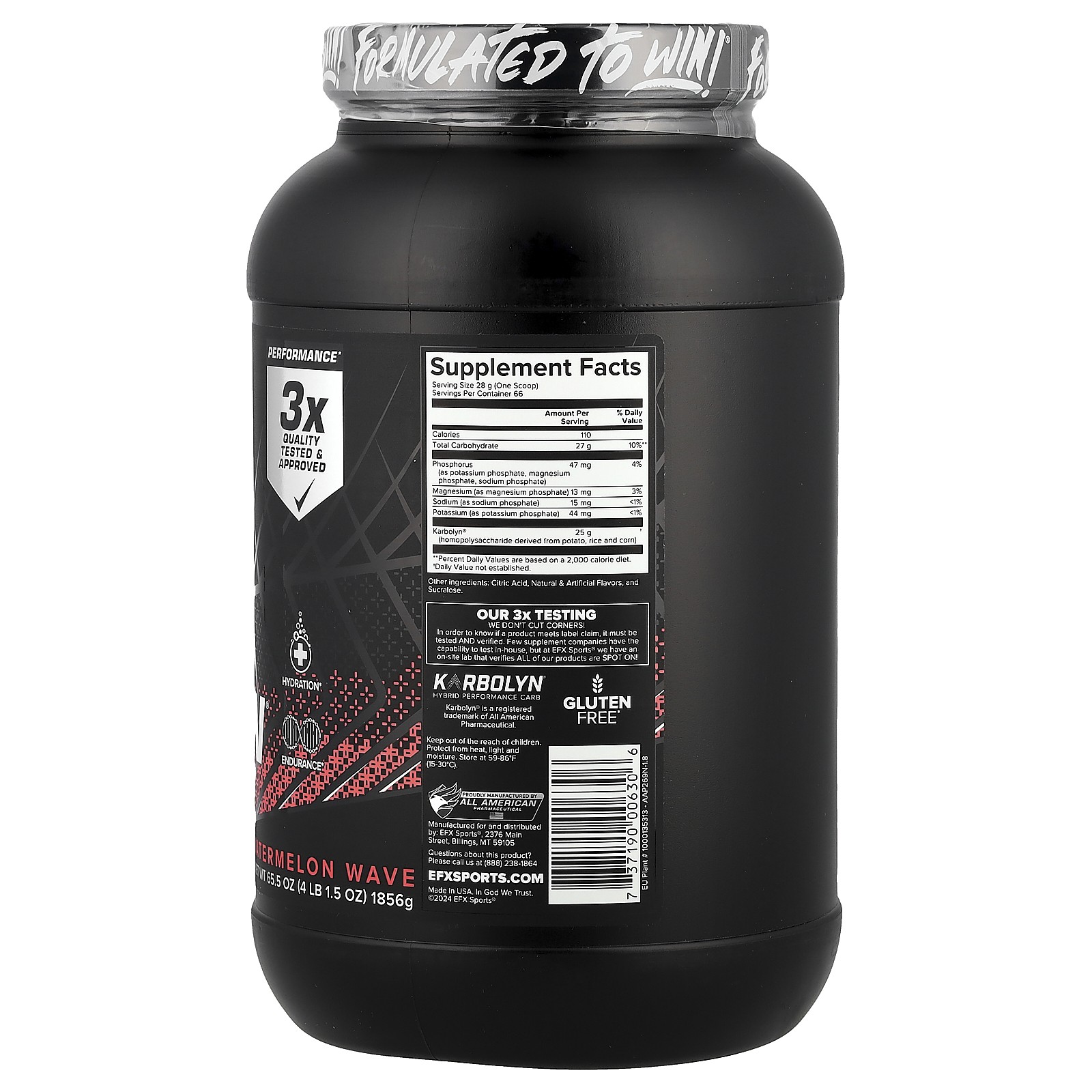 Karbolyn Hydrate, Watermelon Wave, 4 lb 1.5 oz (1,856 g)