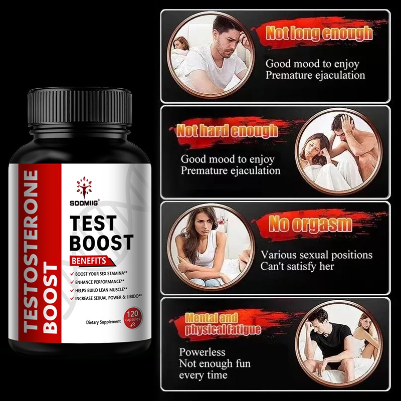 TEST BOOST Max Men Testosterone Strength Build Muscle Power Sex bOOst, 120 CAPS
