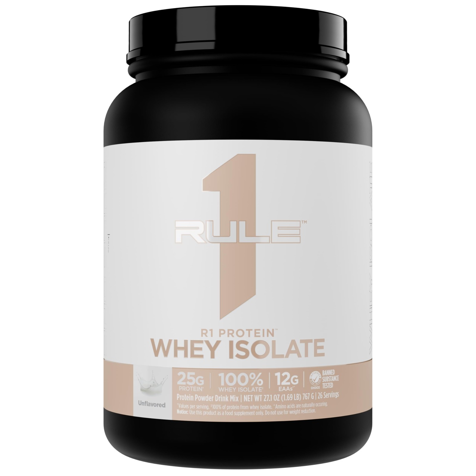 Rule 1 Naturally Flavored R1 Protein Whey Isolate Clean Formula with 25g Pro…