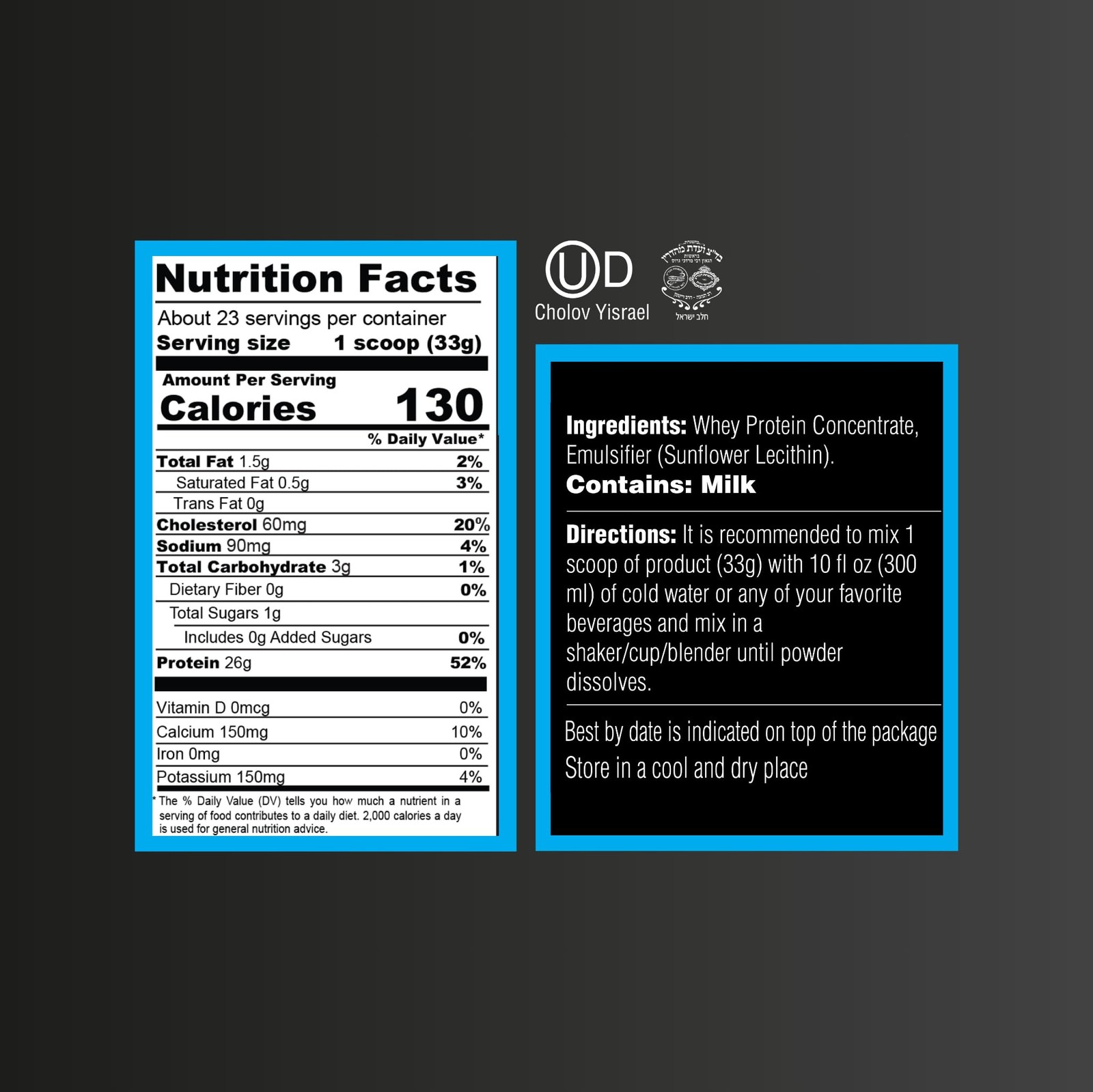 Unflavored Whey Protein Powder. Post Workout Recovery Drink, Gluten & Sugar F…