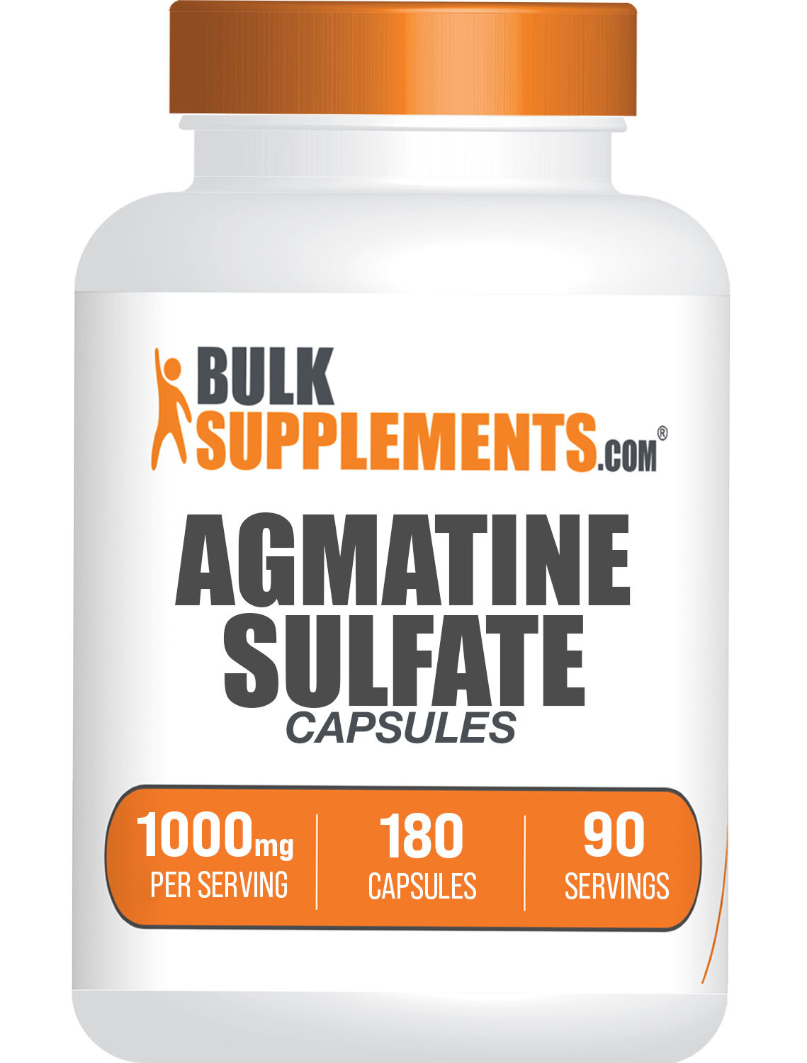 BulkSupplements Agmatine Sulfate 180 Capsules – 1000mg Per Serving