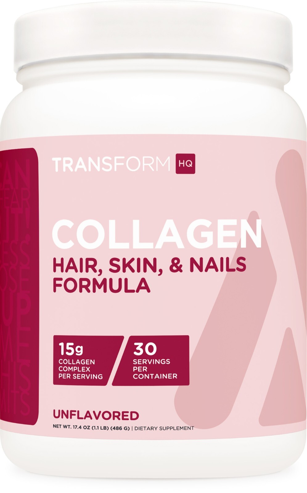 TransformHQ Beauty Collagen (30 Servings) Unflavored – Hair, Skin, & Nails