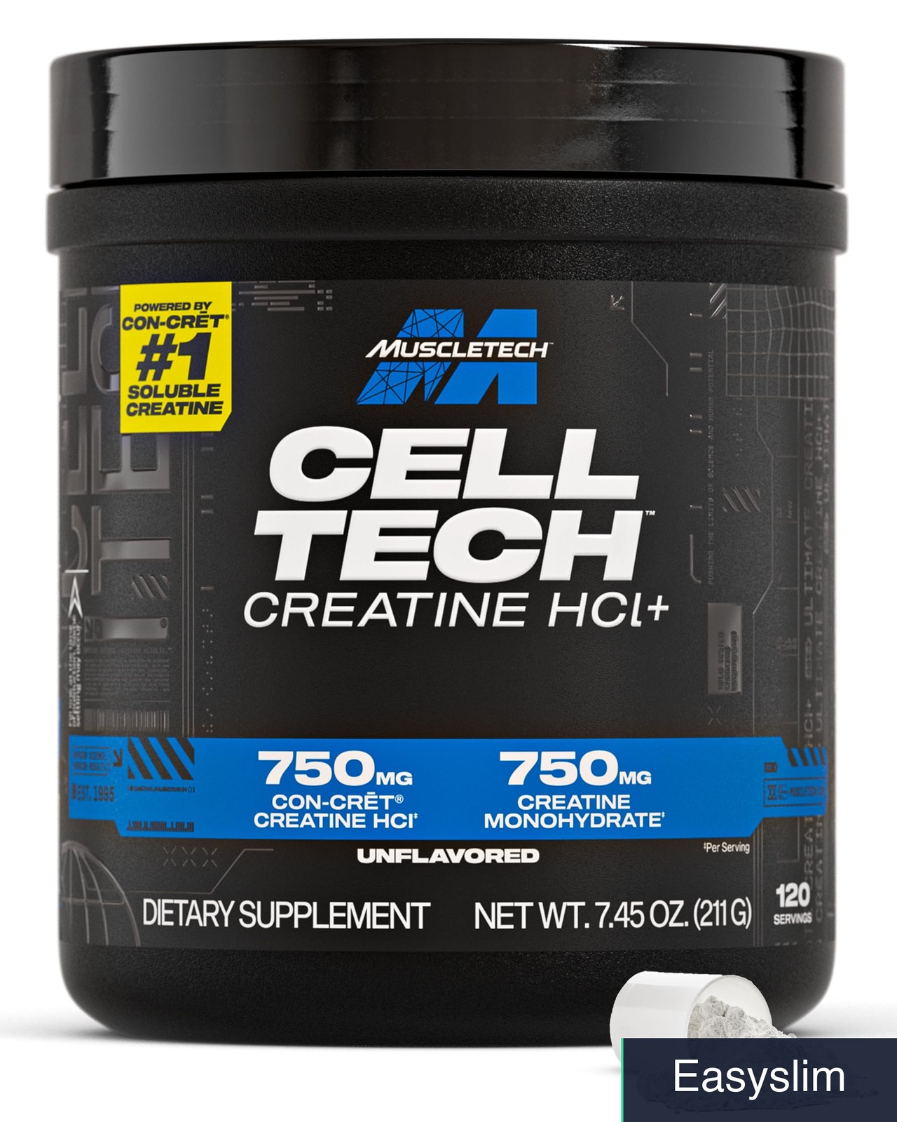 Creatine HCl Powder Post Workout Muscle Support 120 Servings 8.47 oz