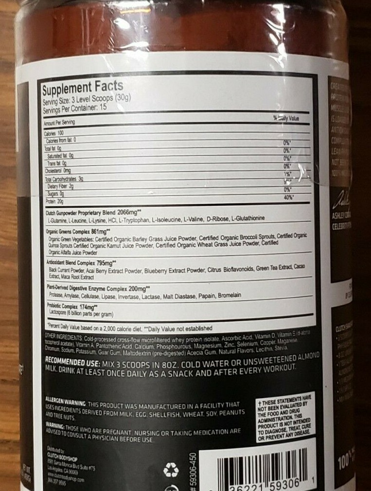 CLUTCH Body Shop – Sculpt Lean Physique Protein Powder – Vanilla Cake – 12/2024