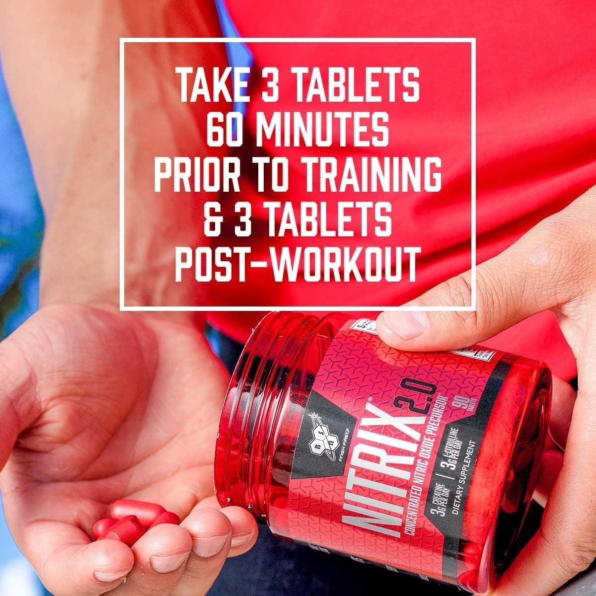 90 Tablets NITRIX 2.0: L-Citrulline & Creatine for Muscle Recovery and Endurance