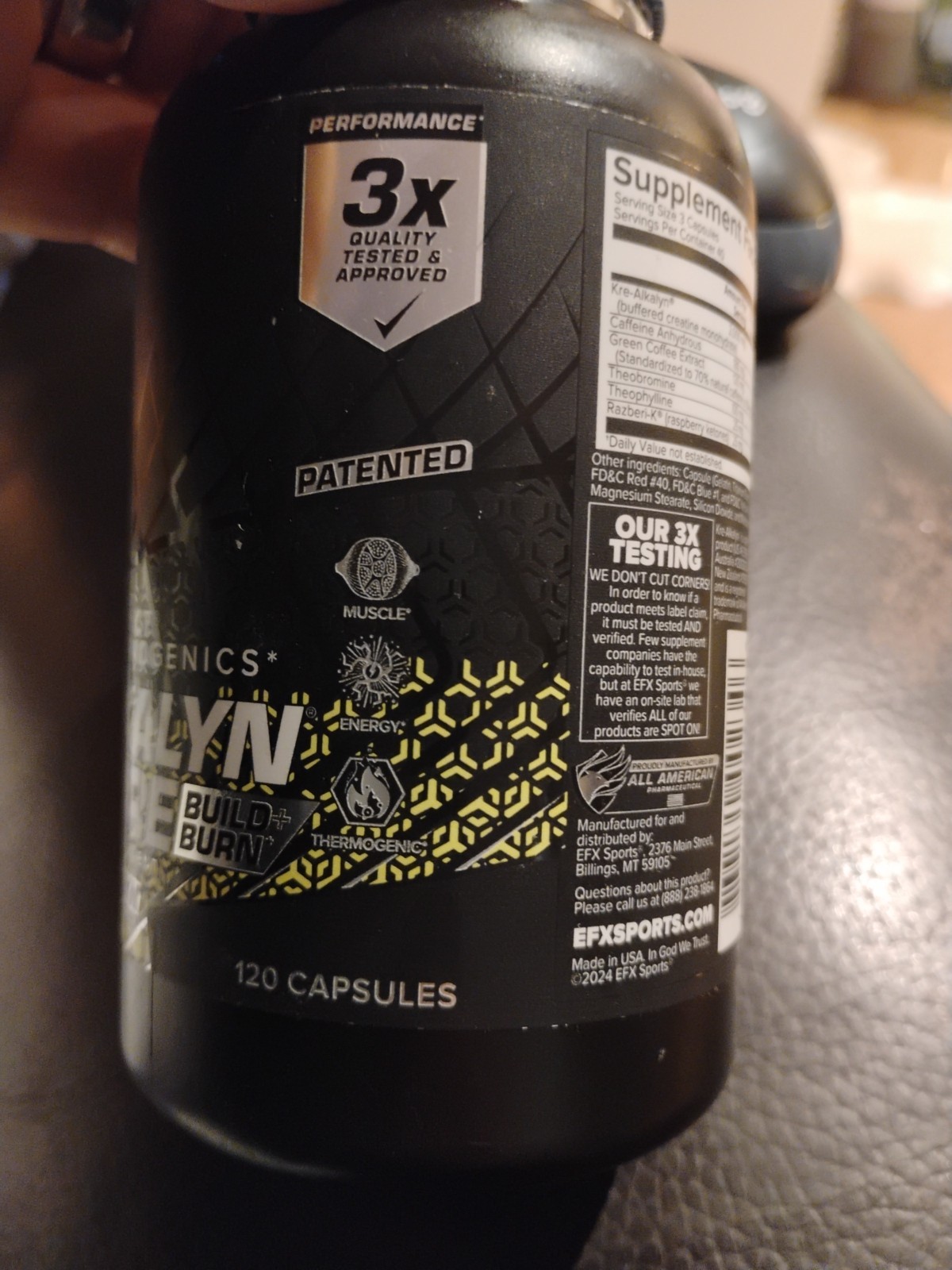 EFX KRE ALKALYN HARDCORE Creatine Thermogenic Fat Loss Energy 120 Capsules New