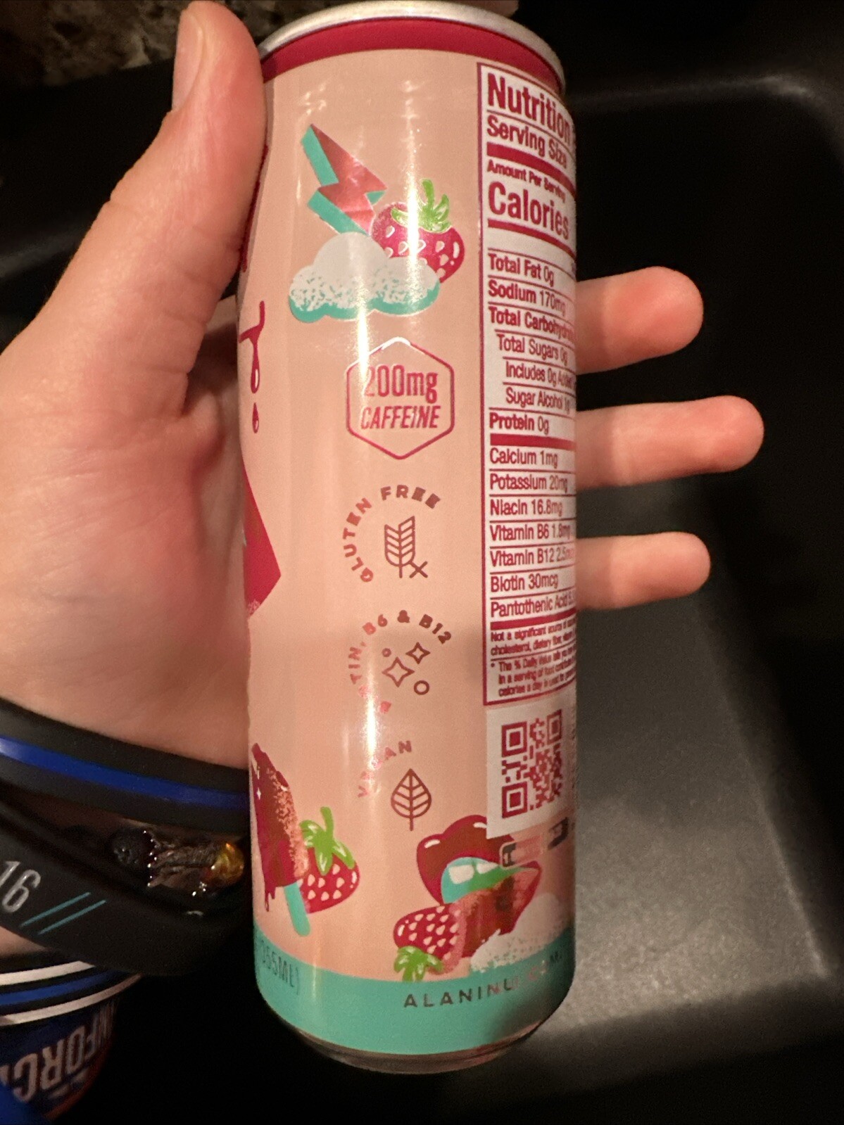 Alani Nu Energy Drink, Berry Pop,ADDISON RAE LIMITED EDITIO, 12 Oz Can Full