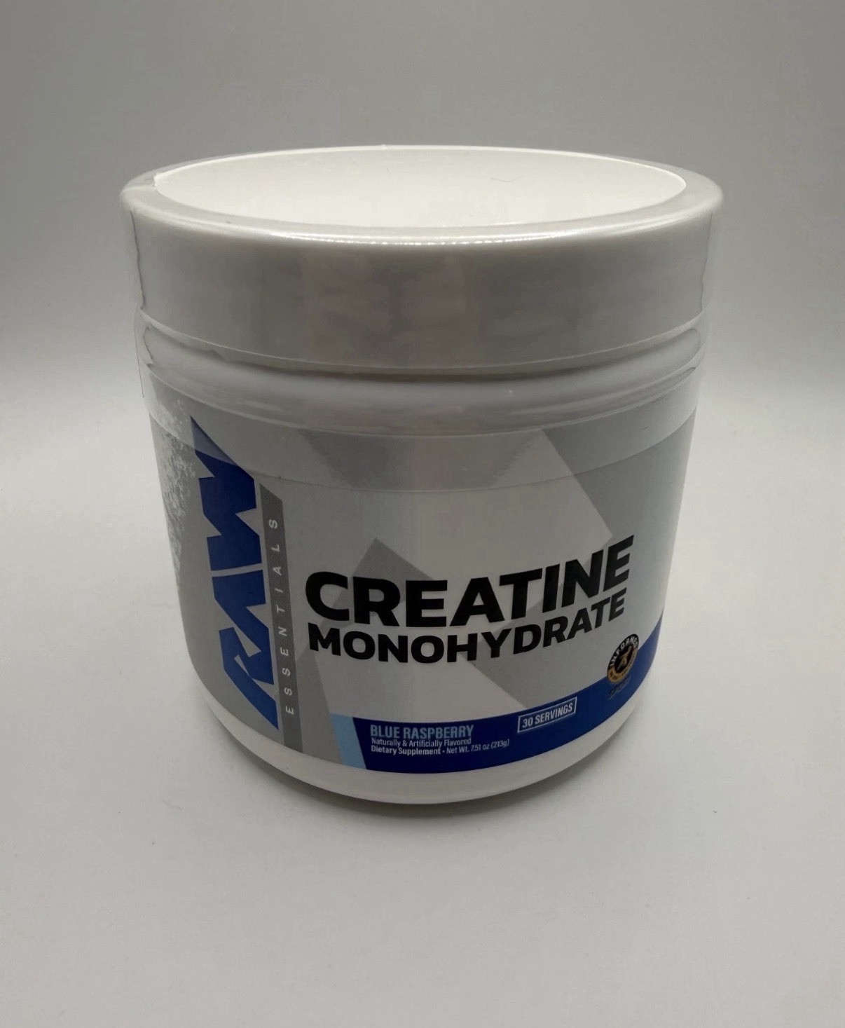 Raw Essentials CREATINE MONOHYDRATE Micronized Blue Raspberry 30 Servings – New
