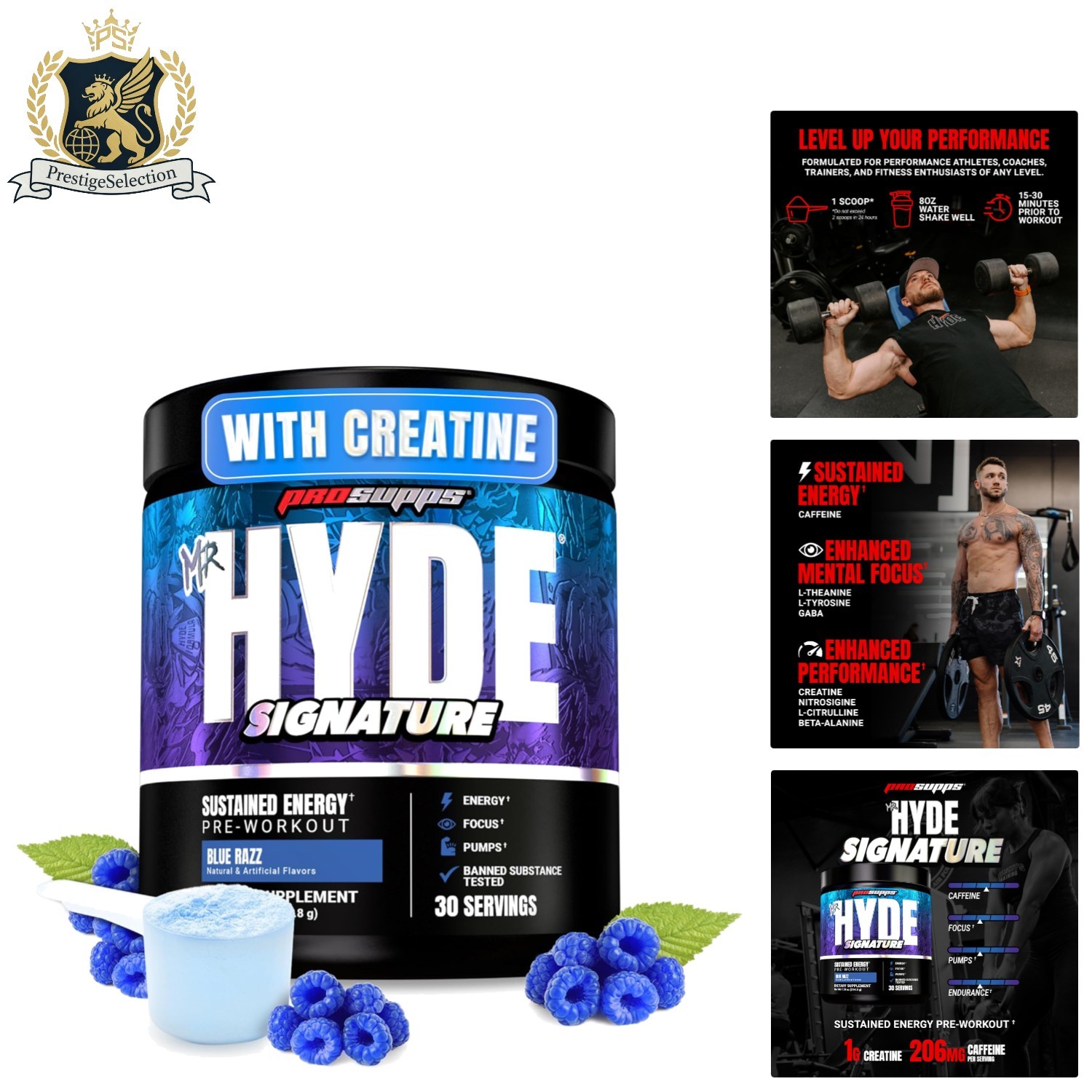 30 Servings Mr. Hyde Signature Pre-Workout Powder with Creatine & Beta Alanine