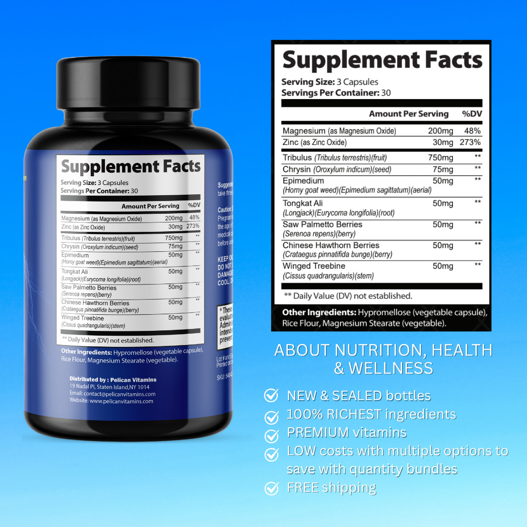 Prime Pulse- Bodybuilding & Men’s Health Support- 12 Bottles- 1080 Capsules