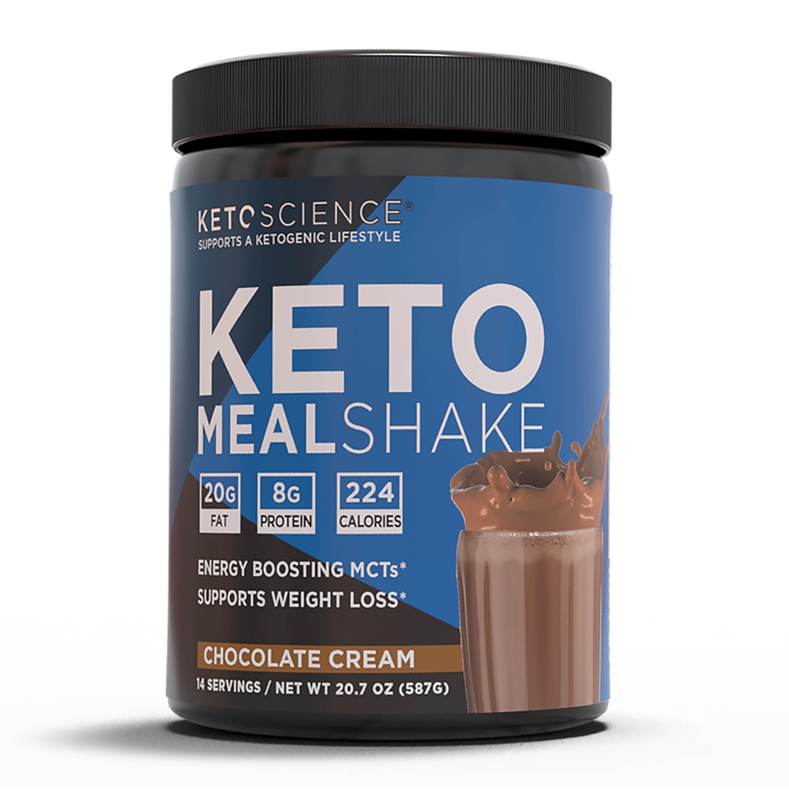 Keto Science 20.49 Oz Meal Replacement Shake Supports Weight Loss and Ketosis