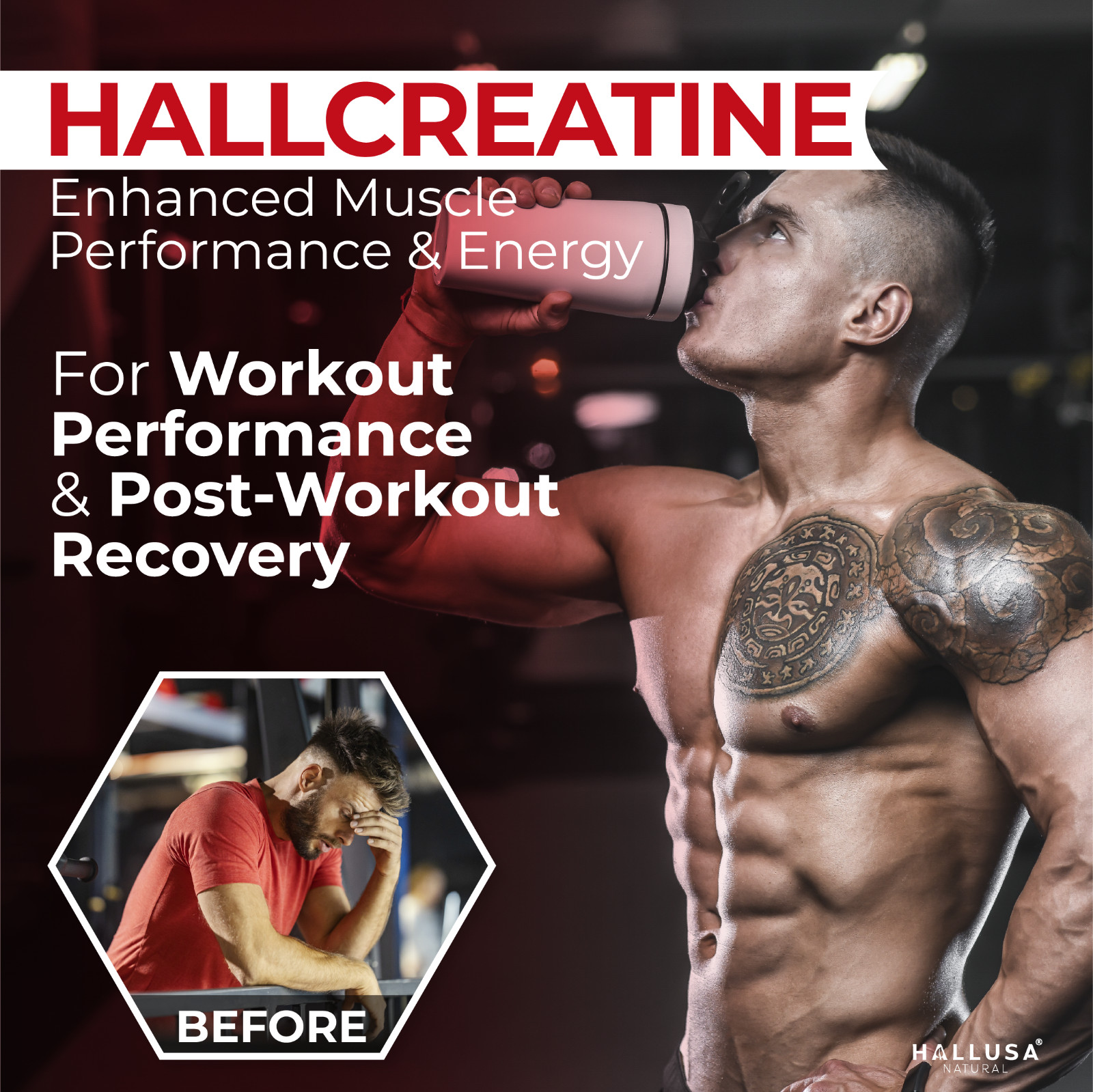 CREATINE & L-ARGININE 120 Capsules – Support Performance and strength in trainin