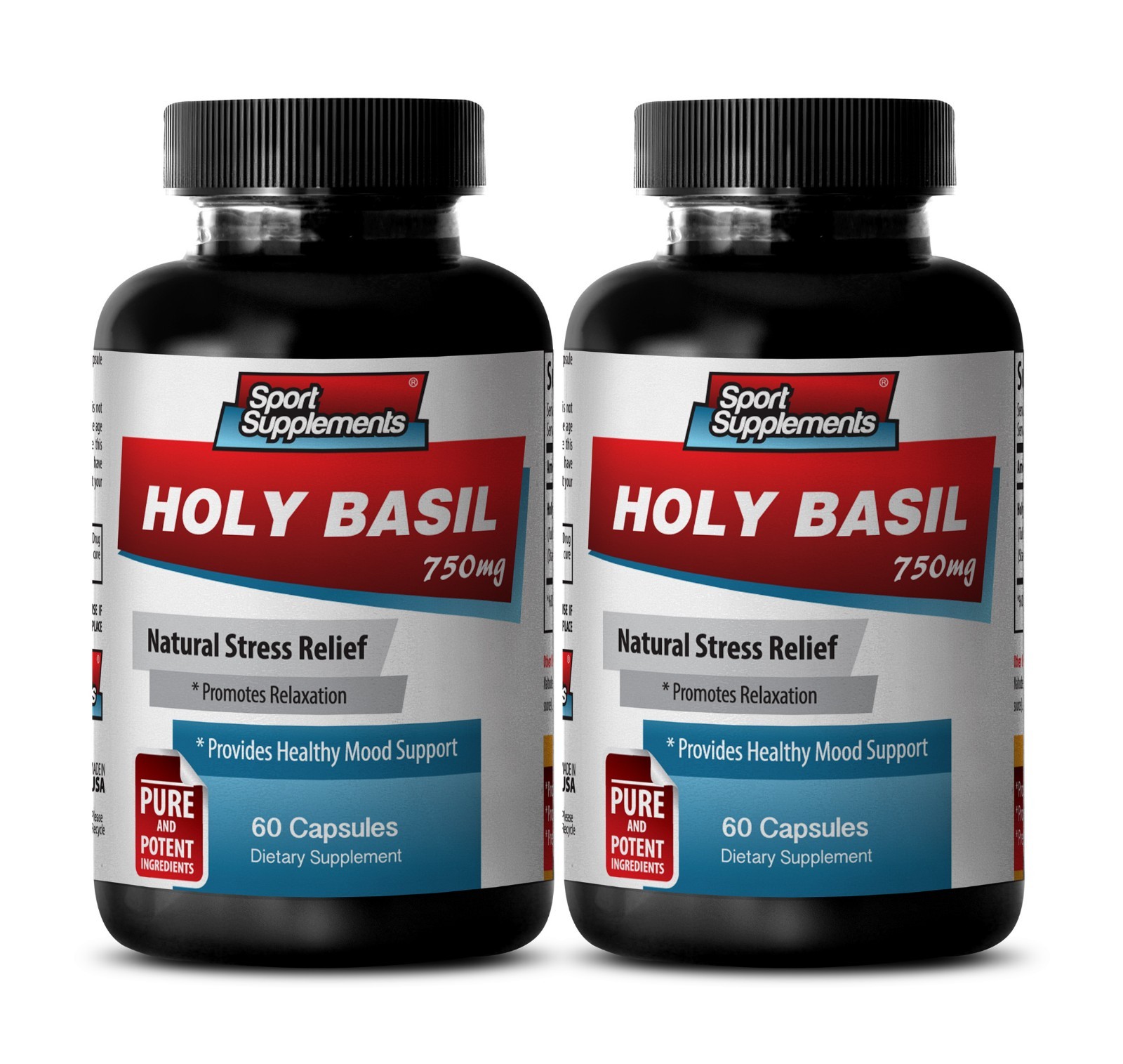 Brain Supplement – Holy Basil Extract 750mg – Provides Healthy Mood Support 2B