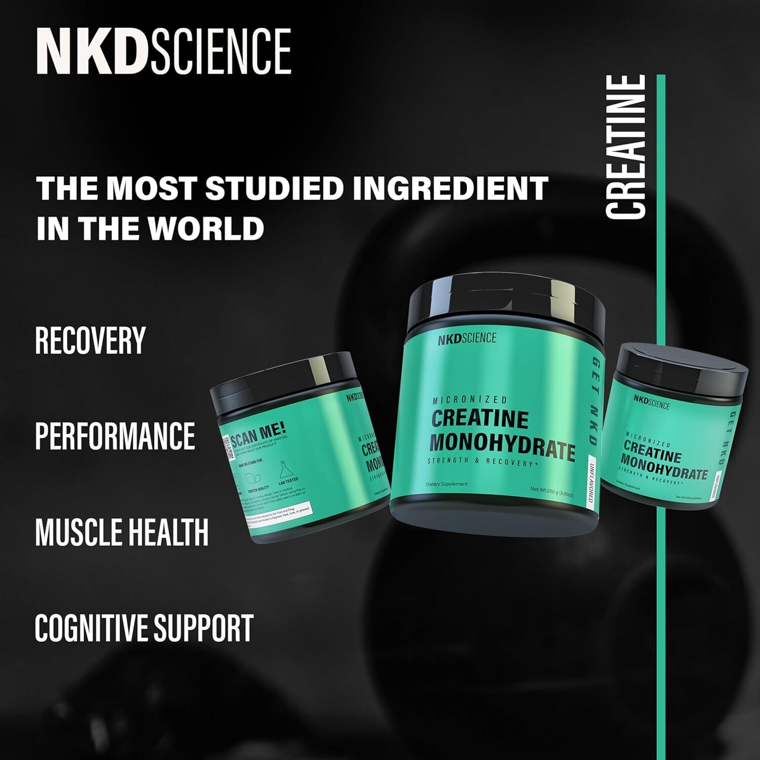 Creatine Monohydrate Third Party Tested 50 Servings micronized creatine for S…