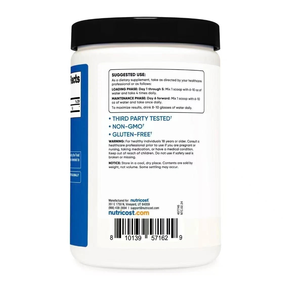 Micronized Creatine Monohydrate 500g | Nutricost