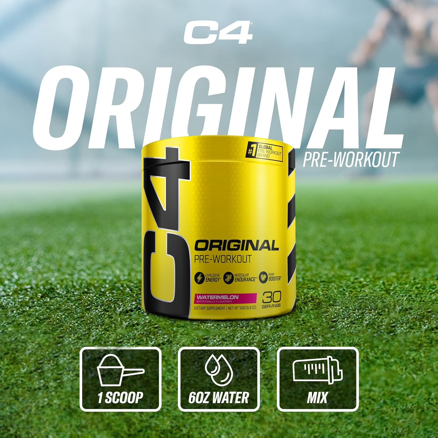 C4 Original Pre-Workout Powder, Watermelon, 30 Servings