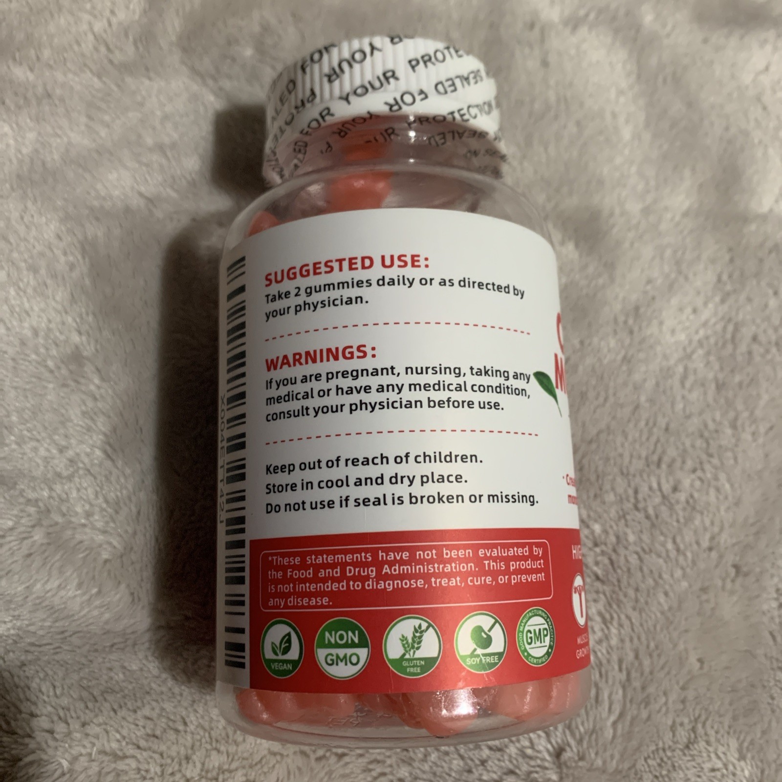 Noavii Creatine Monohydrate Gummies Strawberry Sugar Free 90 count 5/2027