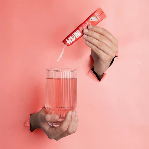 New Hyro Hydrating Electrolyte Drink Watermelon Natural Flavour 4g x 15 Sachets